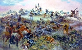 Painting by Mort Kunstler